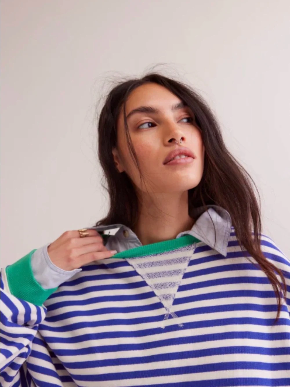Free People Women's Classic Striped Crew